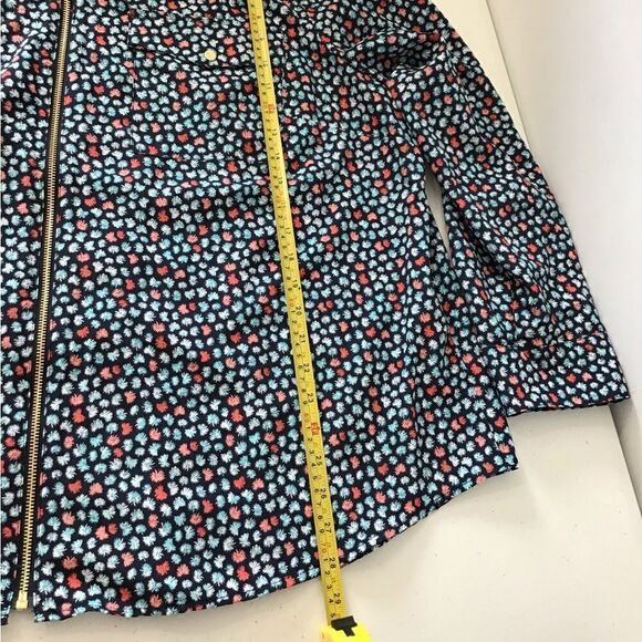 MICHAEL Michael Kors Plus Size Multi Palm Lock Zip Blouse New Size 3X - Picture 7 of 9